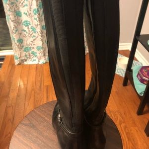 Knee height leather boots